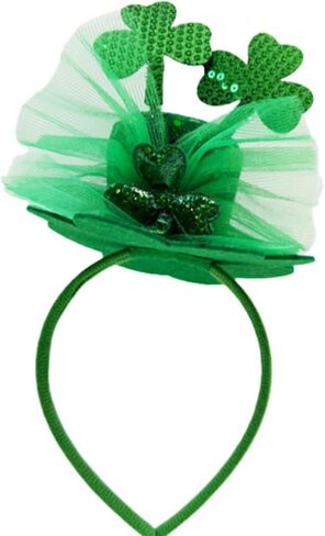 St Patrick's Day Sequin Headband, Green Holiday Hair Accessory for Women, Festive Party Wear in Saudi Arabia