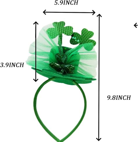 St Patrick's Day Sequin Headband, Green Holiday Hair Accessory for Women, Festive Party Wear in Saudi Arabia