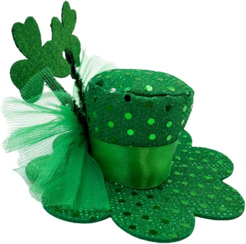St Patrick's Day Sequin Headband, Green Holiday Hair Accessory for Women, Festive Party Wear in Saudi Arabia