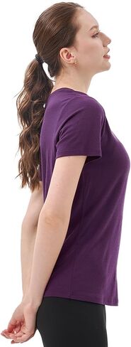 Merino Protect 100% Merino Wool V Neck T-Shirt Women Short Sleeve Shirts Odor Resistance Tops for Outdoor Hiking 2Pack in Kuwait