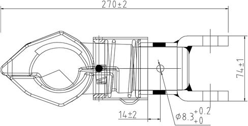 وصلة مقطورة قابلة للتعديل 2-5/16 بوصة مع مزلاج الزناد SAE الفئة IV 12500 رطل لسحب RV والقارب والتخييم (أسود) (12500LBS 2-5/16 بوصة) in Kuwait