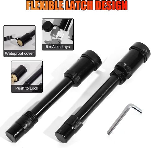 Heavy Duty Adjustable Trailer Hitch for 2" Receiver - 6" Drop & Rise, 12,500 lbs GTW, Class 3/4 Hitch for Trucks, with 3 Anti-Theft Locking Pins | Aluminum Drop Hitch in Saudi Arabia