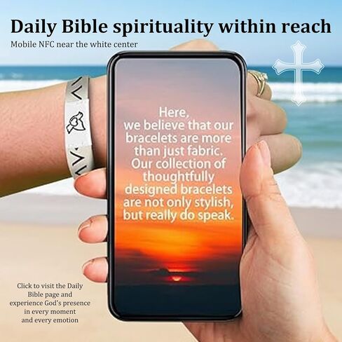 CZFSWT 5Pcs Tap To Pray Bracelet, Bible Verse Bracelets, Scripture Bracelets Suitable for Spiritual Support and Prayer Reminders in Saudi Arabia