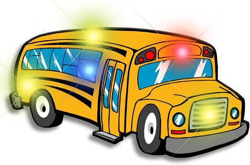 Light Up School Bus Flashing Blinking LED Body Light Lapel Pins (5-Pack) in Saudi Arabia