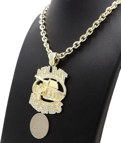 Iced Out No Limit Records Pendant 5mm 18" 20" 24" Link Chain Hip Hop Necklace RC4364 (Gold, 18) in Saudi Arabia