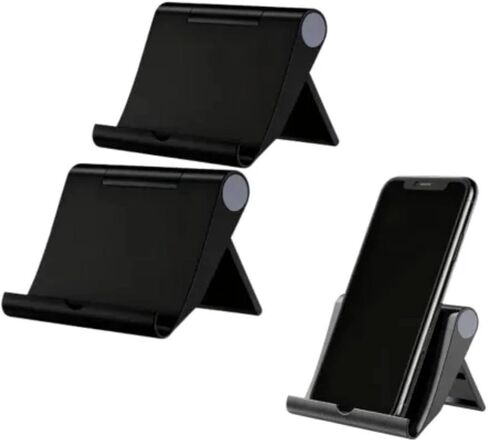 Foldable Phone Stand Portable Desktop Holder for Smartphones and Tablets Adjustable Viewing Angle in Saudi Arabia