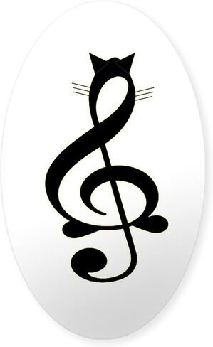 ملصق بيضاوي لوجه القطة السوداء من CafePress ملصق بيضاوي لممتص الصدمات للسيارة in Kuwait