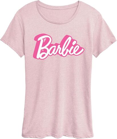 Barbie Girls Youth Iconic Wordmark Logo Classic Fit Soft Feel Short Sleeve T-Shirt in Saudi Arabia
