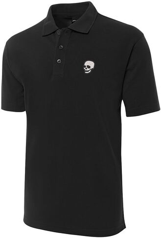 Mini Skull Embroidery Shrot Sleeve Polo Shirts Embroidered Men's Shirts in Saudi Arabia