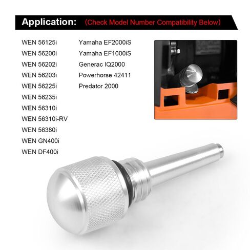 مقياس الزيت المغناطيسي للمولدات العاكسة الصغيرة، متوافق مع Wen 5520i، Yamaha، Predator 2000، Champion، Ai Power، Westinghouse، Generac، Pulsar in Kuwait