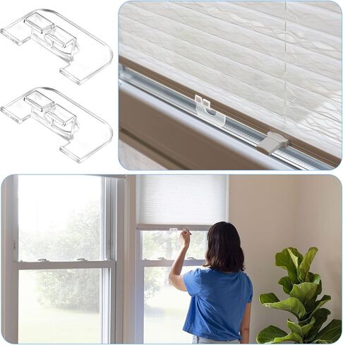 Sliner 10 Pcs Cordless Honeycomb Shade Lift Handles, Replacement Pull Handles for 3/4" Pleat Cellular Blinds, Fit Blind Pulls for Honeycomb Shades Made After 2015 in Kuwait