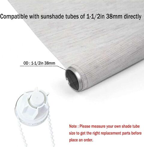 Roller Shade Clutch Kit for 1.5"/38mm Tube, Window Shade Repiar Kit Complete with Metal Brackets, Clutch, Bead Chain, End Plug & Child Safty P-Clip, Curtain Roller Blind Accessories, Heavy Duty in Saudi Arabia
