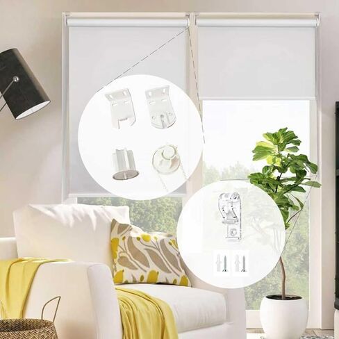 Roller Shade Clutch Kit for 1.5"/38mm Tube, Window Shade Repiar Kit Complete with Metal Brackets, Clutch, Bead Chain, End Plug & Child Safty P-Clip, Curtain Roller Blind Accessories, Heavy Duty in Saudi Arabia