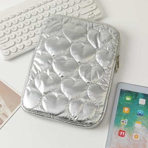 حقيبة كمبيوتر محمول مقاس 11/13 بوصة تحتوي على حشوات على شكل قلب وبطانة للكمبيوتر المحمول وحافظة لجهاز iPad المحمول هدية لطيفة in Kuwait