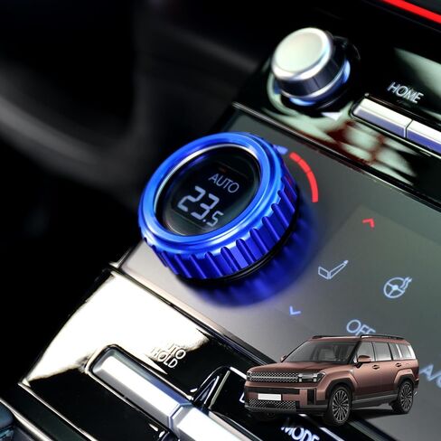 CNAURDA Blue Aluminum Air Condition Switch Button Knobs Decals AC Radio Switch Knob Cover A/C Centre Control Button Protection Compatible with Hyundai Santa FE 2024-2025 Accessorie,Pack of 2 in Saudi Arabia