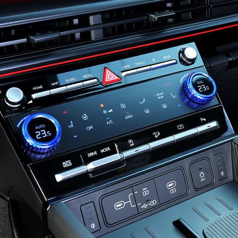 CNAURDA Blue Aluminum Air Condition Switch Button Knobs Decals AC Radio Switch Knob Cover A/C Centre Control Button Protection Compatible with Hyundai Santa FE 2024-2025 Accessorie,Pack of 2 in Saudi Arabia