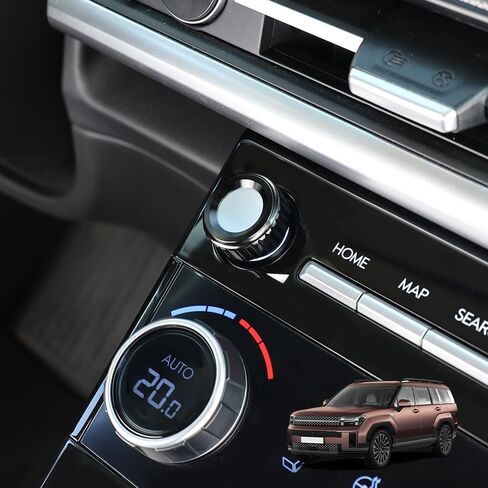 CNAURDA Blue Aluminum Air Condition Switch Button Knobs Decals AC Radio Switch Knob Cover A/C Centre Control Button Protection Compatible with Hyundai Santa FE 2024-2025 Accessorie,Pack of 2 in Saudi Arabia