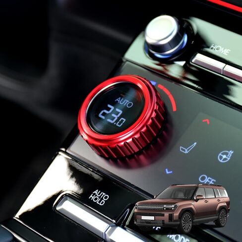 CNAURDA Blue Aluminum Air Condition Switch Button Knobs Decals AC Radio Switch Knob Cover A/C Centre Control Button Protection Compatible with Hyundai Santa FE 2024-2025 Accessorie,Pack of 2 in Saudi Arabia