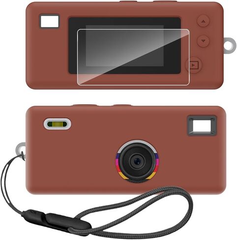 حافظة من السيليكون لسلسلة مفاتيح Kodak CHARMERA الرقمية مع واقي شاشة وحبل لملحقات سلسلة مفاتيح Kodak CHARMERA - (شفاف) in Saudi Arabia