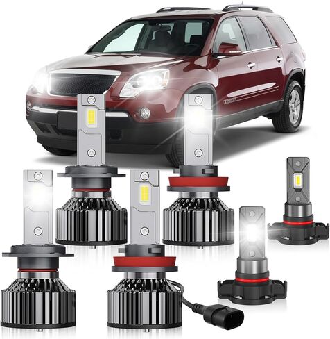 YCLL Compatable with GM-C Acadia 2007-2012 LED Bulb Combo Pack,6500K White,500% Brightness,70W,6 Pack in Kuwait