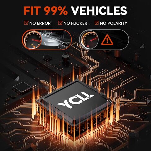 YCLL Compatable with GM-C Acadia 2007-2012 LED Bulb Combo Pack,6500K White,500% Brightness,70W,6 Pack in Kuwait