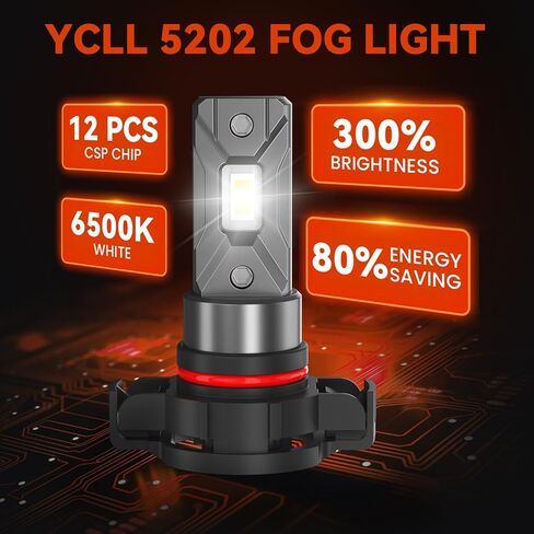 YCLL Compatable with GM-C Acadia 2007-2012 LED Bulb Combo Pack,6500K White,500% Brightness,70W,6 Pack in Kuwait