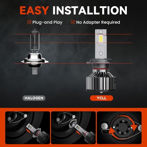 YCLL Compatable with GM-C Acadia 2007-2012 LED Bulb Combo Pack,6500K White,500% Brightness,70W,6 Pack in Kuwait