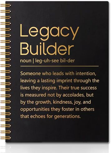 Legacy Builder Definition 160 Pages Blank Spiral Notebook, Employee Recognition Journal, Motivational Gifts for Coworker Entrepreneur Leader Boss, New Job Gifts for Men Women Coworker in Saudi Arabia