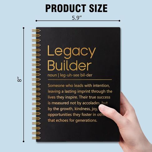 Legacy Builder Definition 160 Pages Blank Spiral Notebook, Employee Recognition Journal, Motivational Gifts for Coworker Entrepreneur Leader Boss, New Job Gifts for Men Women Coworker in Saudi Arabia