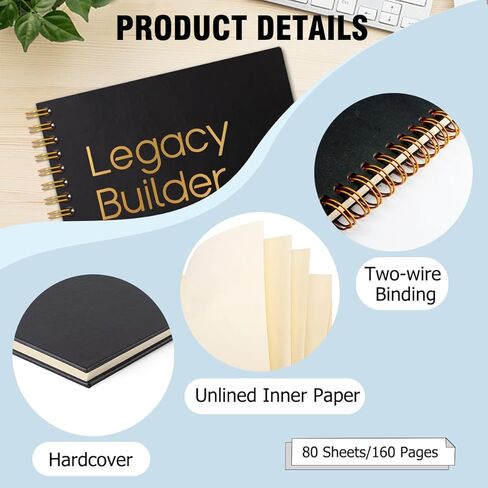 Legacy Builder Definition 160 Pages Blank Spiral Notebook, Employee Recognition Journal, Motivational Gifts for Coworker Entrepreneur Leader Boss, New Job Gifts for Men Women Coworker in Saudi Arabia