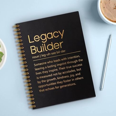 Legacy Builder Definition 160 Pages Blank Spiral Notebook, Employee Recognition Journal, Motivational Gifts for Coworker Entrepreneur Leader Boss, New Job Gifts for Men Women Coworker in Saudi Arabia