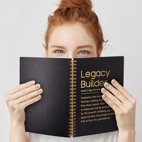 Legacy Builder Definition 160 Pages Blank Spiral Notebook, Employee Recognition Journal, Motivational Gifts for Coworker Entrepreneur Leader Boss, New Job Gifts for Men Women Coworker in Saudi Arabia