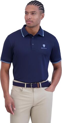قمصان الجولف الرجالية من Ben Sherman - مقاس رياضي رياضي، عامل حماية من أشعة الشمس +، ماص للرطوبة، مقاوم للرائحة، قميص كاجوال in Kuwait