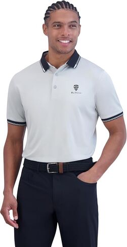 قمصان الجولف الرجالية من Ben Sherman - مقاس رياضي رياضي، عامل حماية من أشعة الشمس +، ماص للرطوبة، مقاوم للرائحة، قميص كاجوال in Kuwait