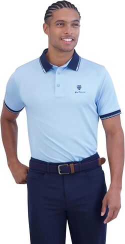 قمصان الجولف الرجالية من Ben Sherman - مقاس رياضي رياضي، عامل حماية من أشعة الشمس +، ماص للرطوبة، مقاوم للرائحة، قميص كاجوال in Kuwait