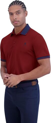قمصان الجولف الرجالية من Ben Sherman - مقاس رياضي رياضي، عامل حماية من أشعة الشمس +، ماص للرطوبة، مقاوم للرائحة، قميص كاجوال in Kuwait