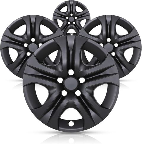 ROXX 4-Pack 17 Inches Wheel Rim Cover Hubcaps,fits for 2013-2018 Toyota RAV4，Redesign Fashion Style Replacement Hubcaps,Car Truck SUV Hub Accessories，Chrome Polish Black in Saudi Arabia
