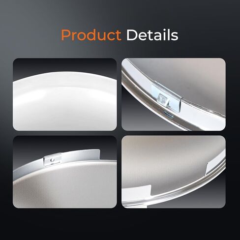 4 Pack Chrome Truck Hub Caps 8 Inch Baby Moon Style Rear Axle Covers Compatible with Peterbilt Freightliner Semi Trucks in Saudi Arabia