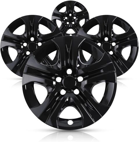 ROXX 4-Pack 17 Inches Wheel Rim Cover Hubcaps,fits for 2013-2018 Toyota RAV4，Redesign Fashion Style Replacement Hubcaps,Car Truck SUV Hub Accessories，Chrome Polish Black in Saudi Arabia