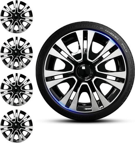 Replacement Hubcaps 15 Inch Exact Fit for R15 Iron Wheels Universal Wheel Covers Set of 4 Snap-On Rim Caps for Most Cars Trucks SUV Sedans 4Pcs (#F Style, 15 Inch) in Saudi Arabia