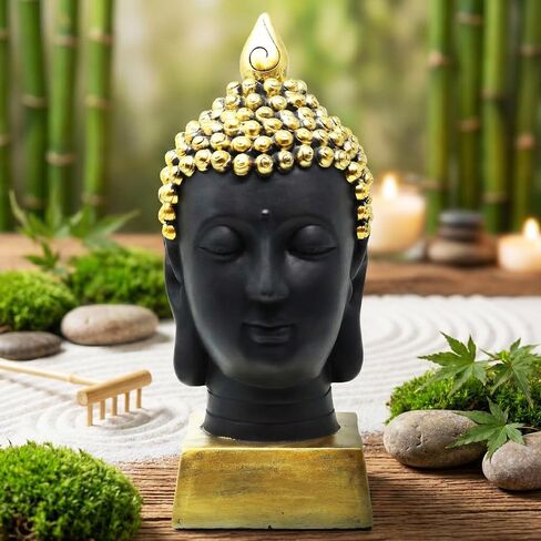 تمثال بوذا الذهبي الكبير للتأمل السيرافي للديكور الداخلي والخارجي والمنزلي، ذهبي، بطول 33 سم in Kuwait