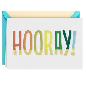 Hallmark Signature Congratulations Card (Hooray!) for Graduations, New Jobs, Retirements, Promotions, Awards in Saudi Arabia