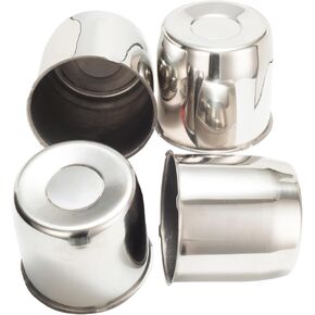 4Pcs 4.25 in Stainless Steel Wheel Center Caps Chrome Push Through Design - Fit 4.25" Center Bore for Truck, Trailer, SUV, RV Wheels Rims 4.11" Height Center Hub Caps in Saudi Arabia