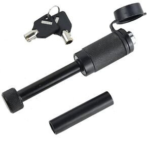 TOPTOW Trailer Hitch Receiver Lock, 1/2-in Pin Diameter with 5/8-in Sleeve Diameter, 2.75-in Usable Length, Black Nickel Locking Pin in Kuwait