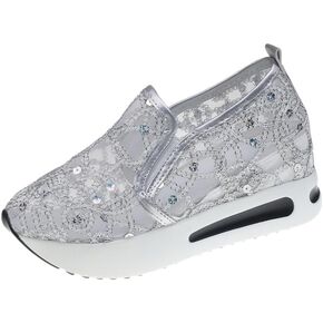 Women's Large-Size Low-top Loafers - Comfortable Breathable mesh Upper, Thick Sole for Elevated Casual Shoes, Suitable for Daily wear in Kuwait