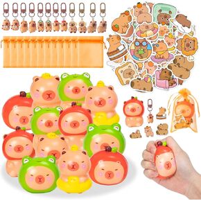 TICIAGA 12 Pack Silly Goose Large Squeeze Toys Party Favor Gift Set for Kids, Random Squishy Fidget Toy Key Chain Inspirational Sticker and Organza Bag, Funny Goose Birthday Gift with Novelty Toy in Kuwait