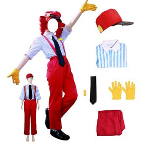 Kasane Costume Kasane Outfit Uniform Red Overalls Hat in Saudi Arabia