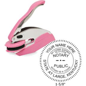 Kentucky Notary Seal Embosser | Pink Breast Cancer Awareness Ideal Seal in Kuwait