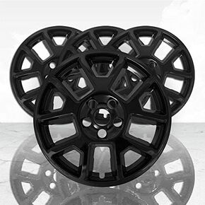 مجموعة انعكاسات تلقائية مكونة من 4 أغطية عجلات مقاس 17 بوصة 5 على شكل حرف V لسيارة Jeep Renegade 2019-2021 - أسود لامع in Kuwait