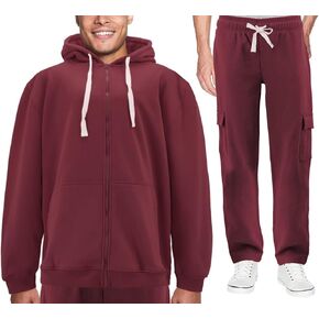 بدلة رياضية للرجال مصنوعة من الصوف بسحاب للجيم والركض مكونة من قطعتين in Kuwait